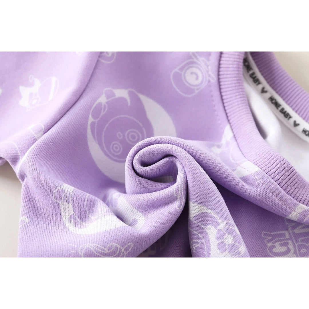 Little Duckling Unisex Lavender T-Shirt for Kids – Soft Cotton Blend Casual Top