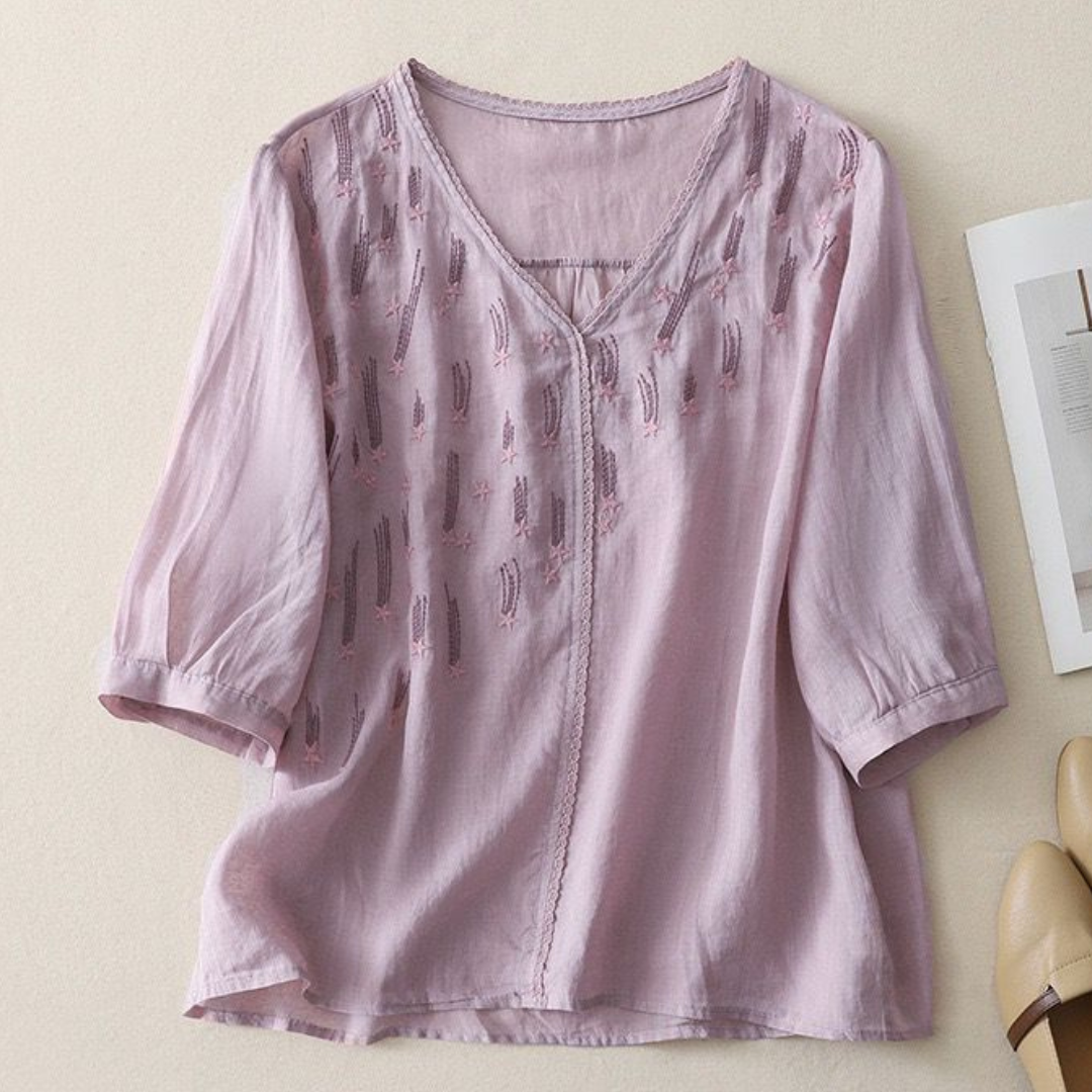 Pure Cotton Embroidered Womens Top