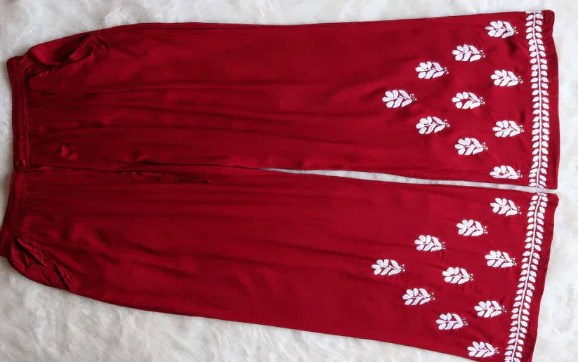 Amaira Maroon Rayon Kurta Pant set