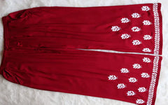 Amaira Maroon Rayon Kurta Pant set