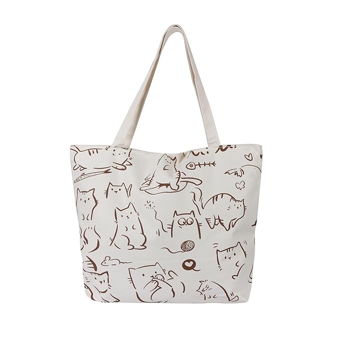 Large Capacity Canvas Tote Bag for Women – Stylish Shoulder Handbag with Inner Pocket for Travel, Office & Daily Use