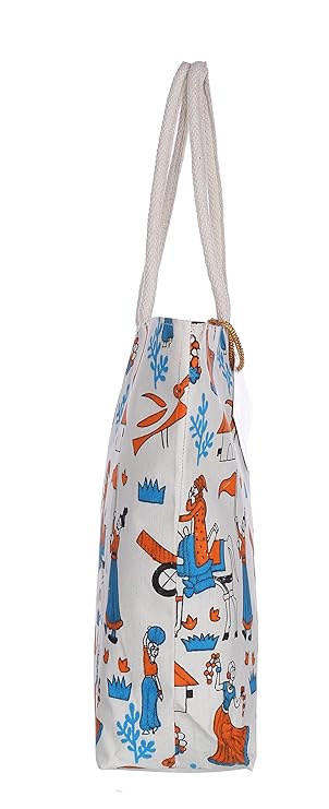 Durable Canvas Tote Bag for Women with Zip – Multipurpose College, Office, Travel & Shopping Bag