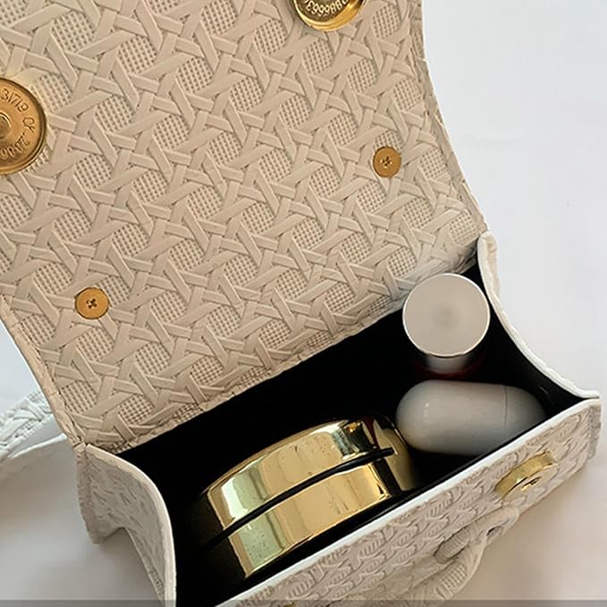 Women’s PU Shoulder Bag – Small Crossbody Purse for Teens, Travel & Daily Use – White