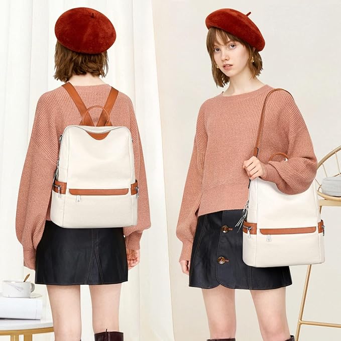 Women’s Leather Backpack – Elegant Genuine Leather Shoulder Bag & Daypack for Work, Travel & Daily Use