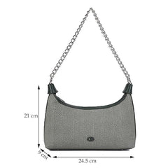 Women’s Stylish Faux Leather Shoulder Handbag – Trendy Crossbody Sling Bag with Adjustable Strap (Army Green)