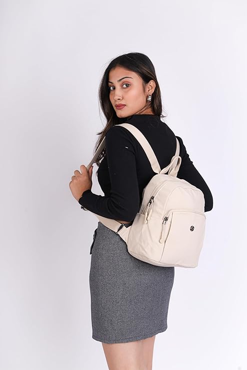 Women’s Small Travel Backpack – Lightweight Multi-Pocket Daypack with Smart Organization | Casual Shoulder Sling Handbag for Work, Office & Daily Use (25 × 30 × 14 cm)