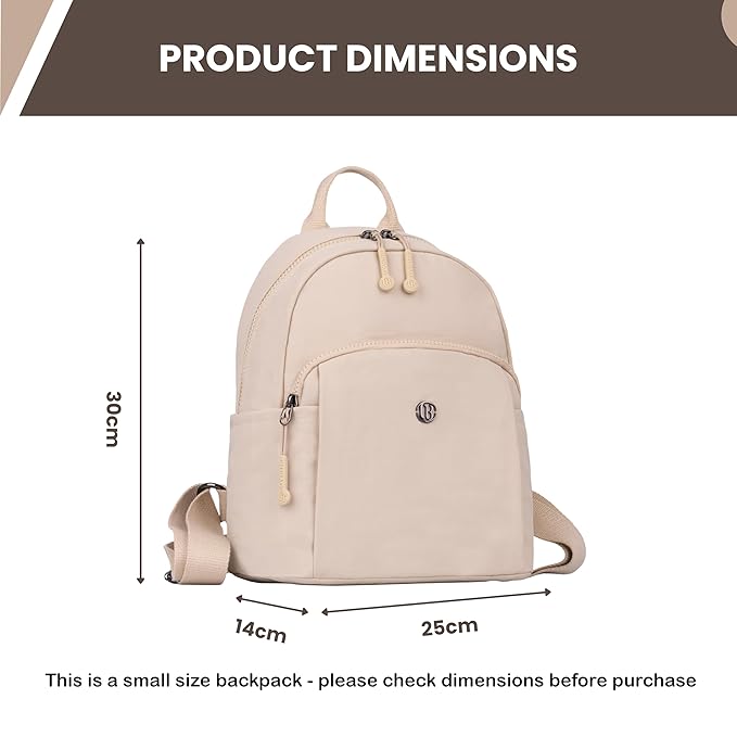 Women’s Small Travel Backpack – Lightweight Multi-Pocket Daypack with Smart Organization | Casual Shoulder Sling Handbag for Work, Office & Daily Use (25 × 30 × 14 cm)