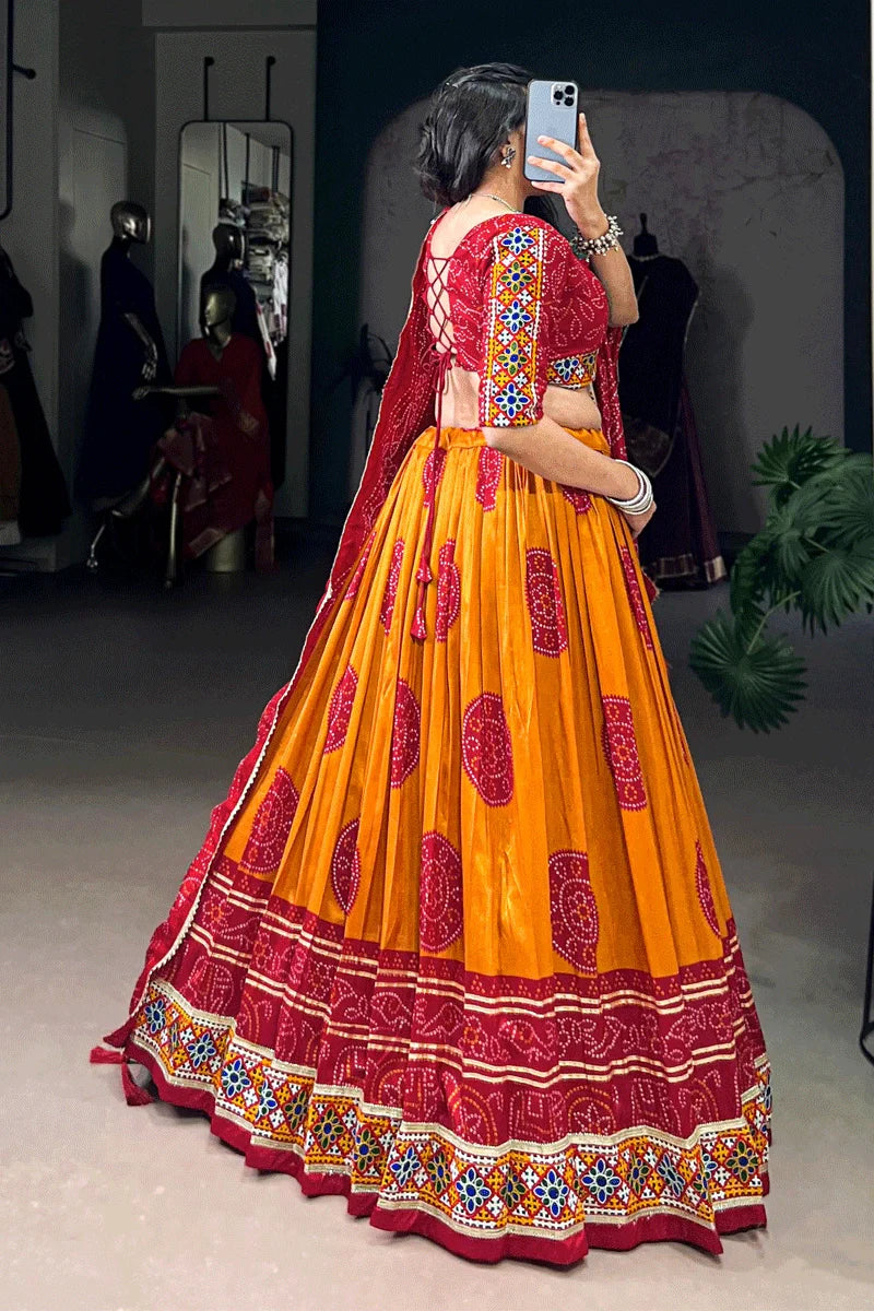 Traditional Gamthi Work Chaniya Choli For Navratri