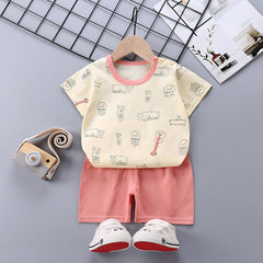 Relax T-Shirt and Bottom Set – Soft Cotton Casual Outfit for Boys or Girls