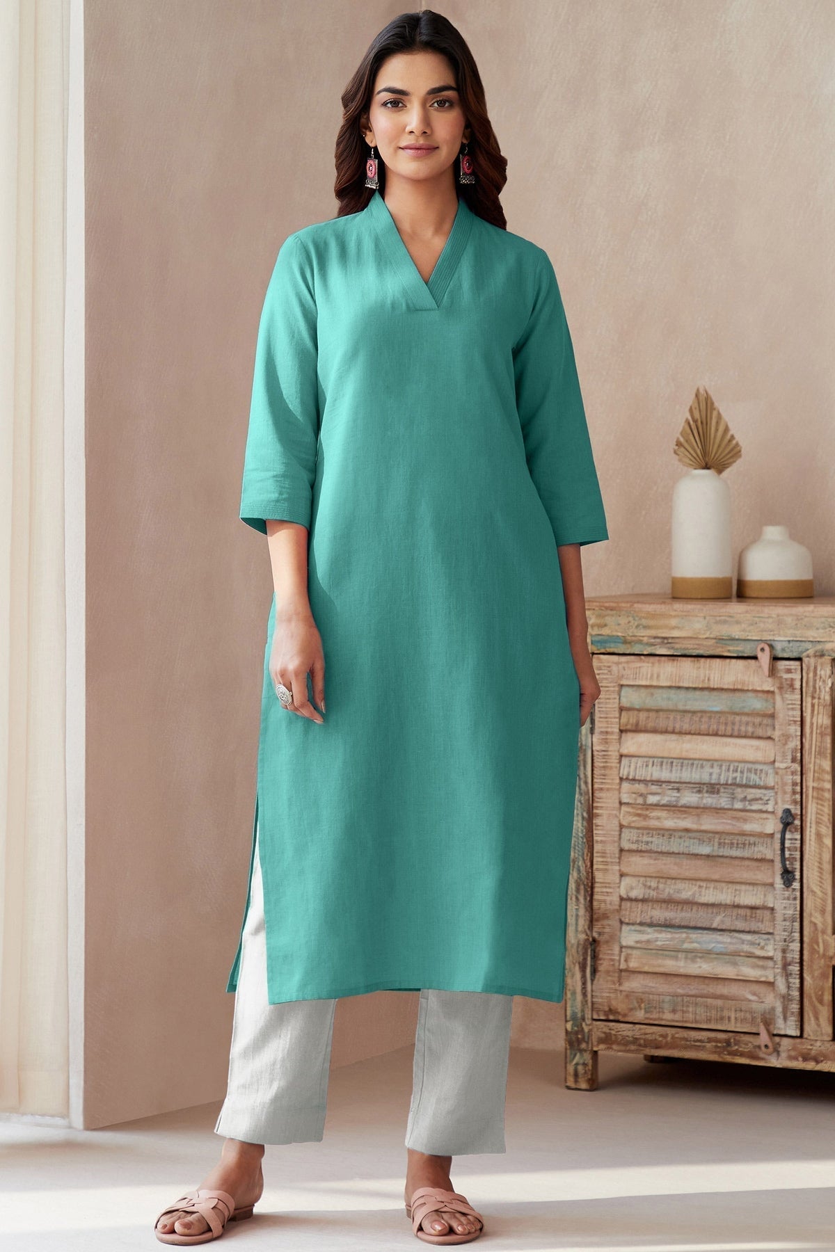 Roza Seher Turquoise Kurta