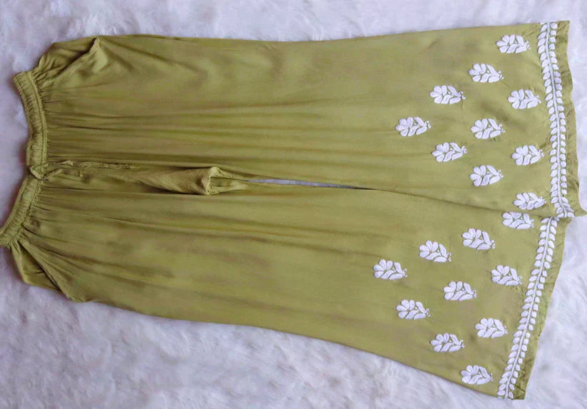 Amaira Olive Green Rayon Kurta Pant set