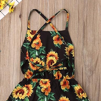 Sunflower Tail Dress – Cotton Blend Summer Dress for Girls