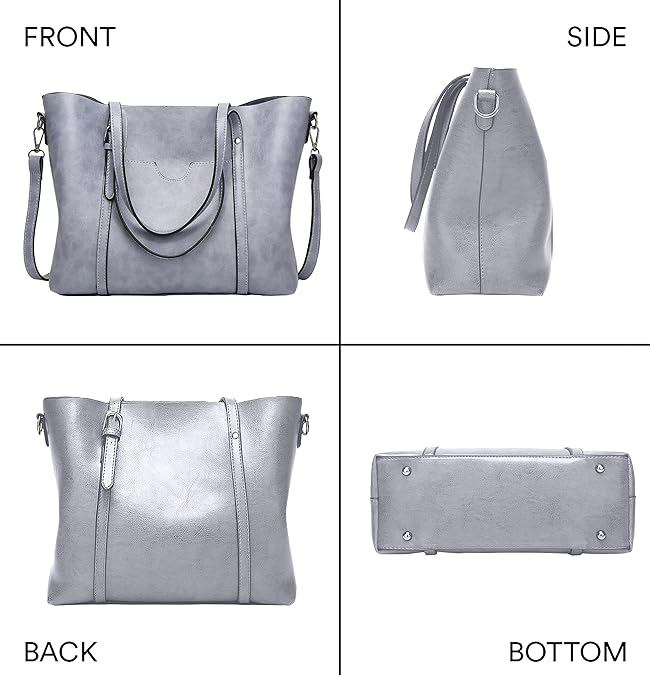 Women’s Faux Leather Western Handbag – Spacious Work Tote with Zipper Closure & Detachable Shoulder Strap