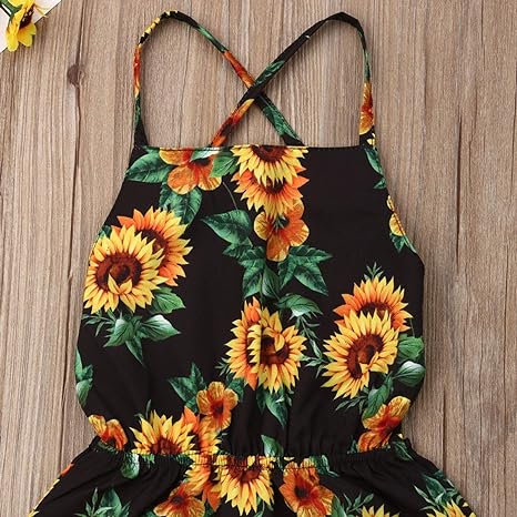 Sunflower Tail Dress – Cotton Blend Summer Dress for Girls
