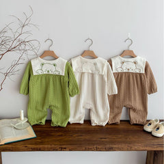 Back Neck Embroidered Baby Onesies – Soft Cotton Bodysuit for Newborns and Infants