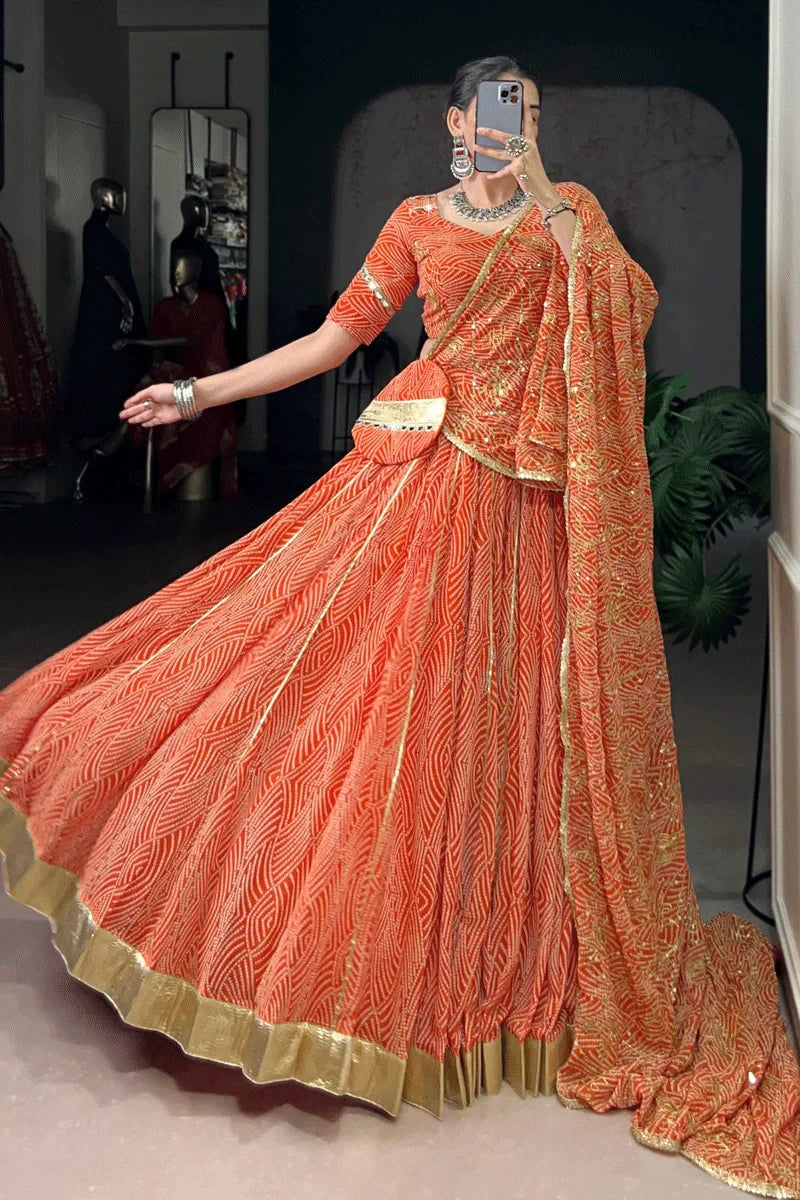 Traditional Gujarati Style Chaniya Choli For Navratri