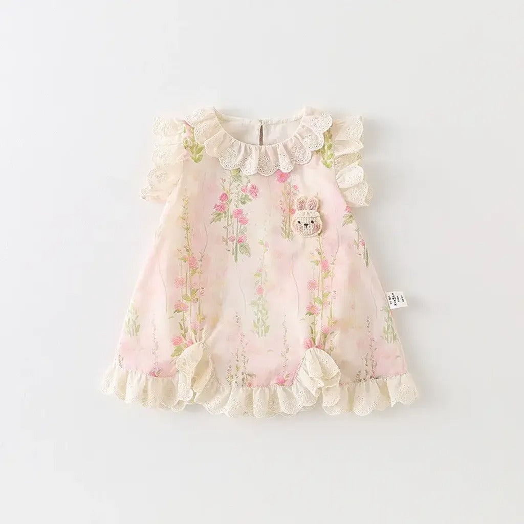 Soft Elegant Baby Girls Romper Dress – Cotton Lined Outfit