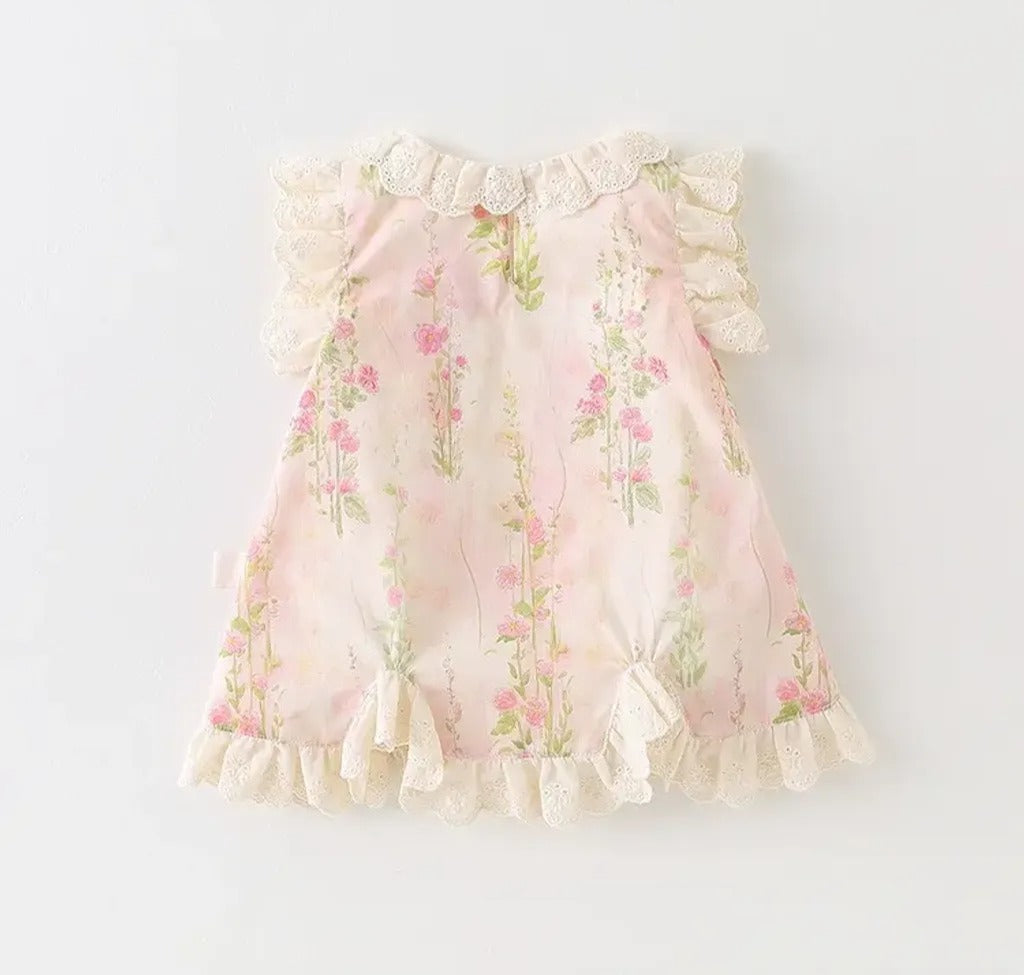 Soft Elegant Baby Girls Romper Dress – Cotton Lined Outfit