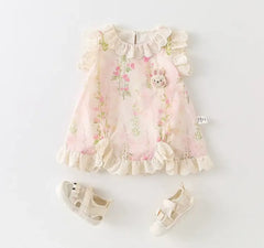 Soft Elegant Baby Girls Romper Dress – Cotton Lined Outfit