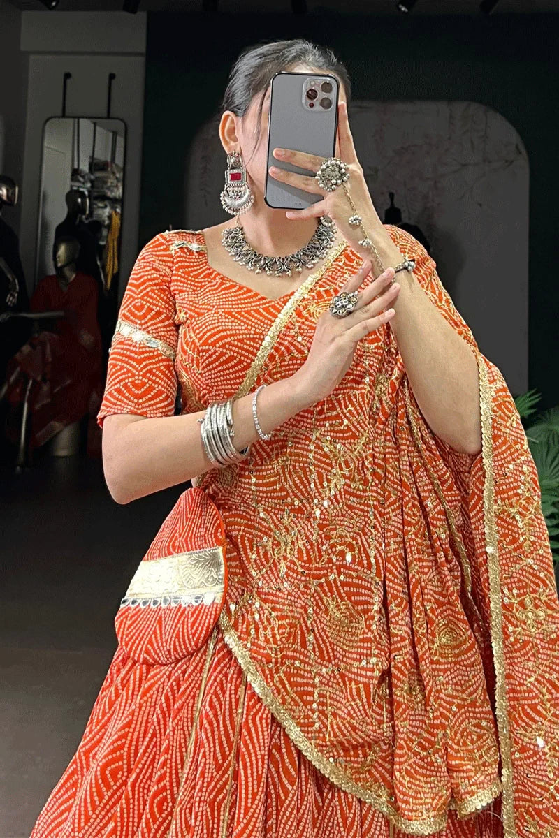 Traditional Gujarati Style Chaniya Choli For Navratri