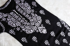 Duaa Black Long Modal Kurta