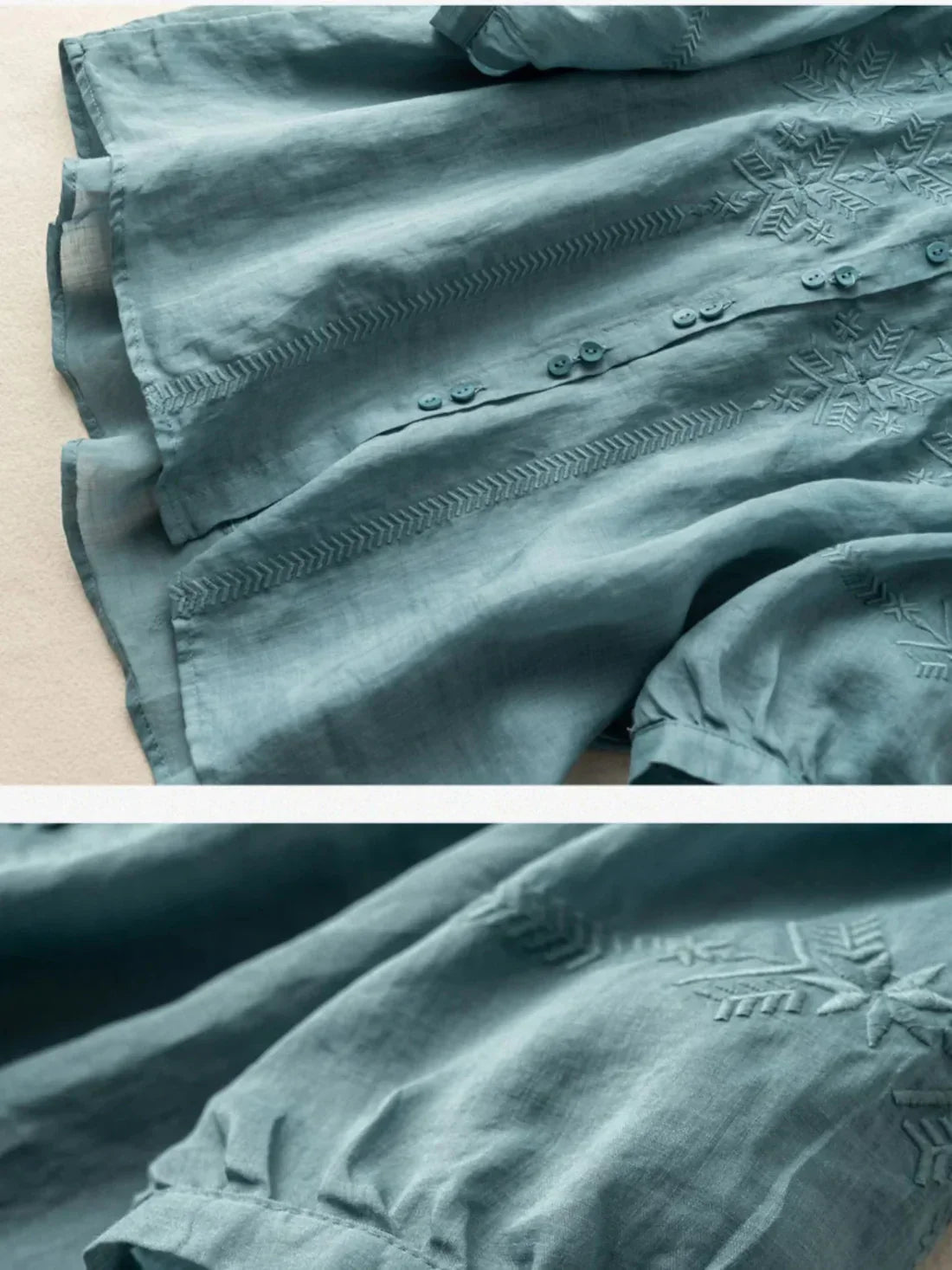 Pure Cotton Embroidered Shirt – Elegant Everyday Wear