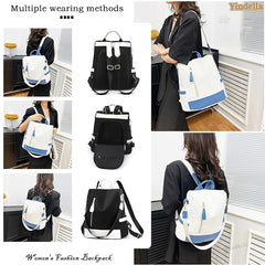 Women’s Anti-Theft Fashion Backpack – Soft Texture Large-Capacity Korean-Style Daypack for Travel, College & Daily Use