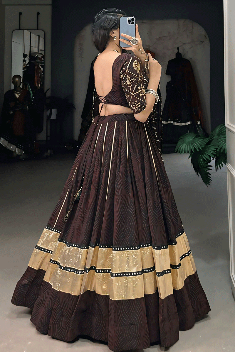 Navrratri Special Latest Bandhani Print Dupatta Chaniya Choli