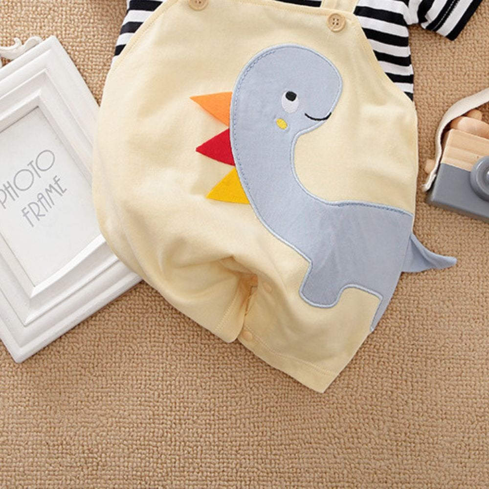Fun Dino Baby Boys and Girls Cotton Romper Jumpsuit – Comfortable One-Piece Outfit