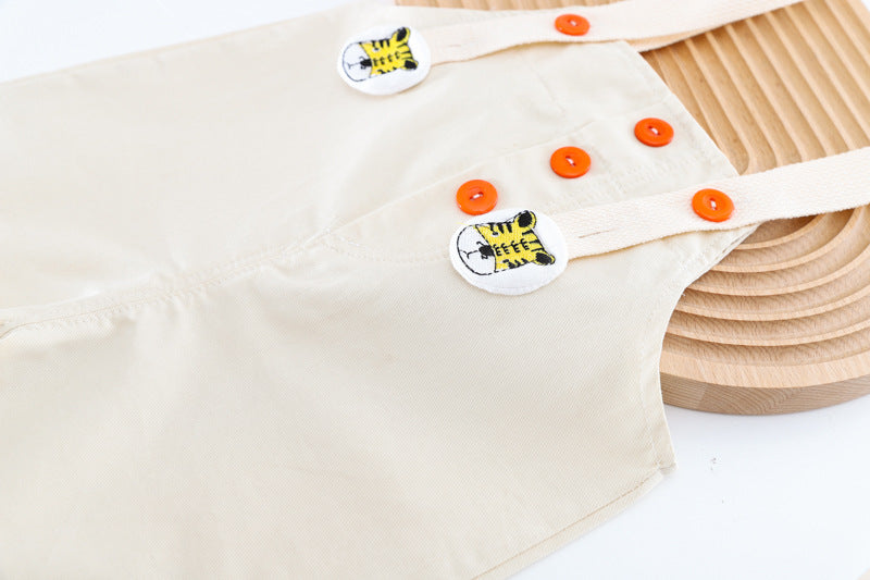 Striped Cotton Dungaree Set for Baby Boys & Girls – Casual Outfit