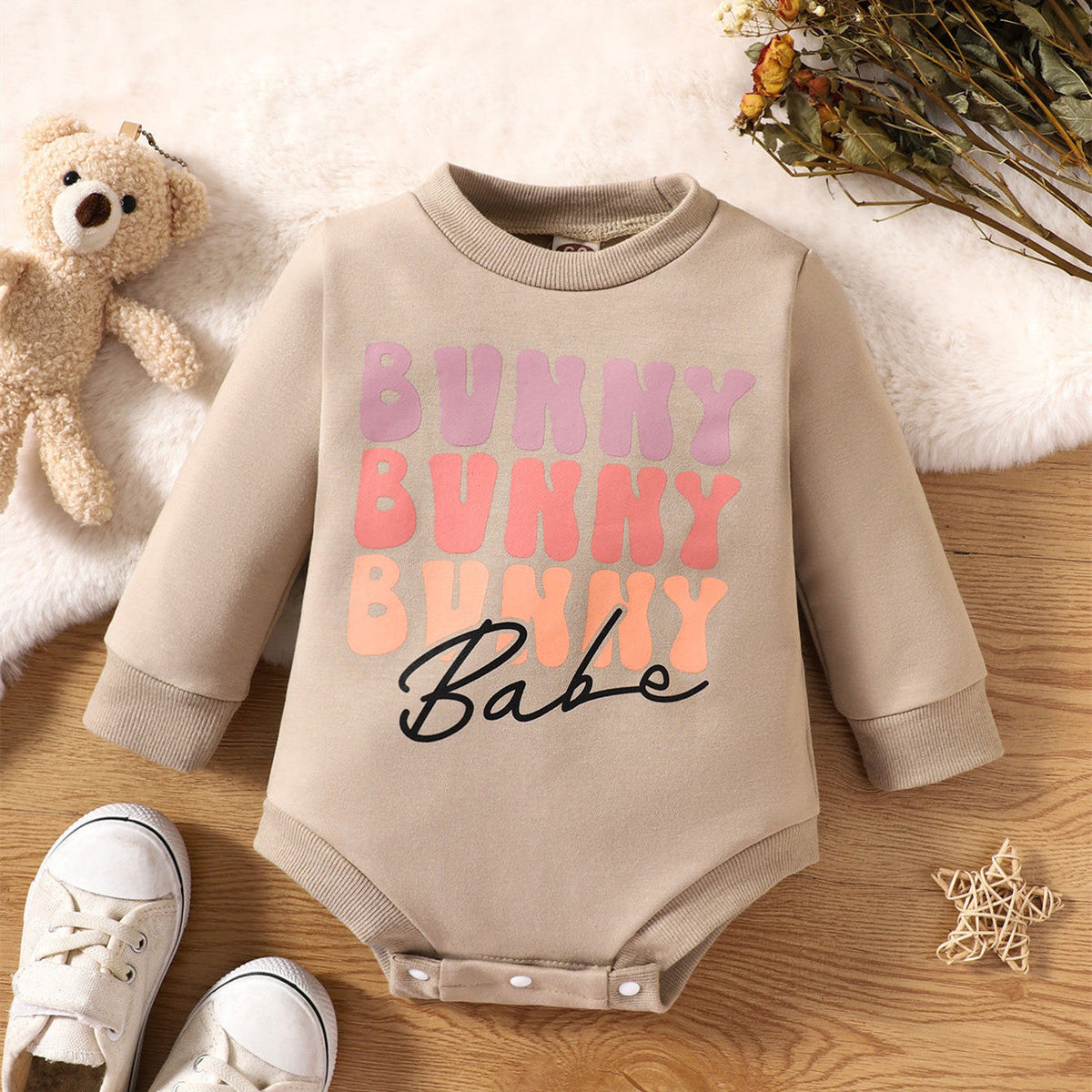 Bunny Babe Printed Baby Romper – Soft Cotton Blend