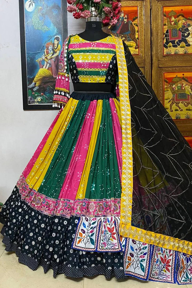 Digital Print Multi Color Chaniya Choli For Navratri Festival