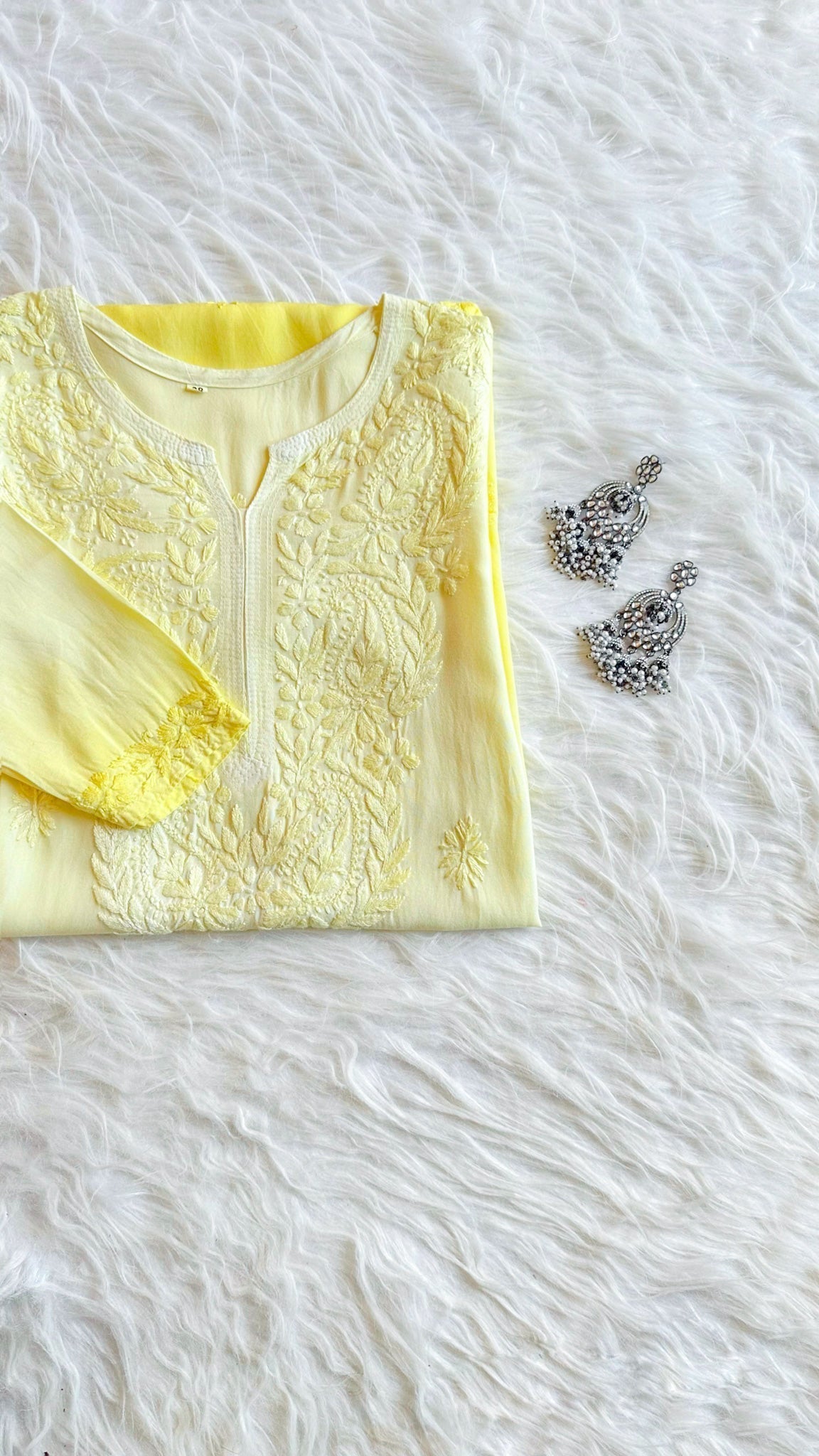 Alysha Pastel Yellow Ombre Long Rayon Kurta