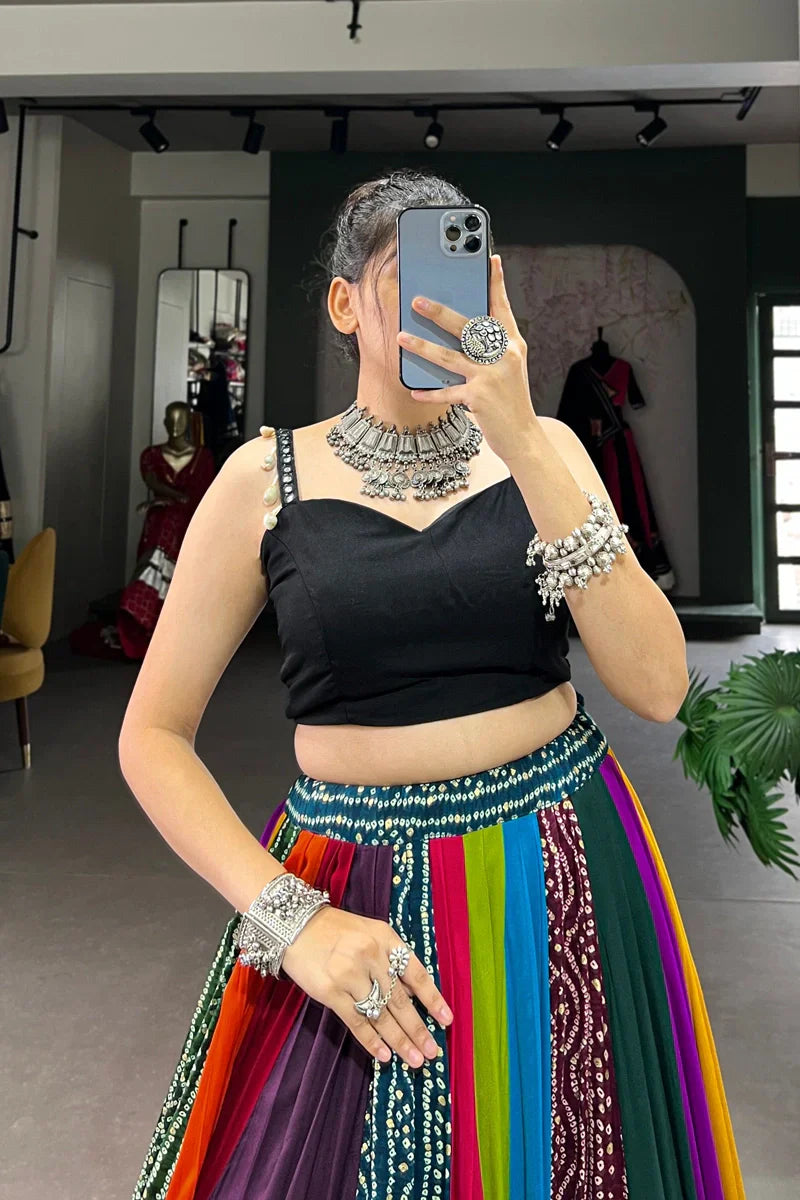 Fully Stitched Multi Color Chaniya Choli For Navratri