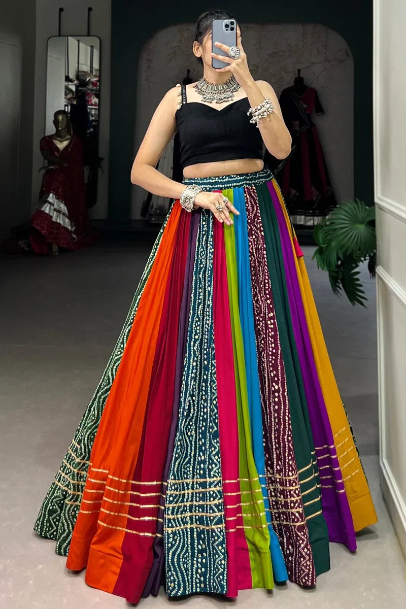 Fully Stitched Multi Color Chaniya Choli For Navratri