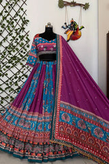 Traditional Real Mirror Work Chaniya Choli For Navratri