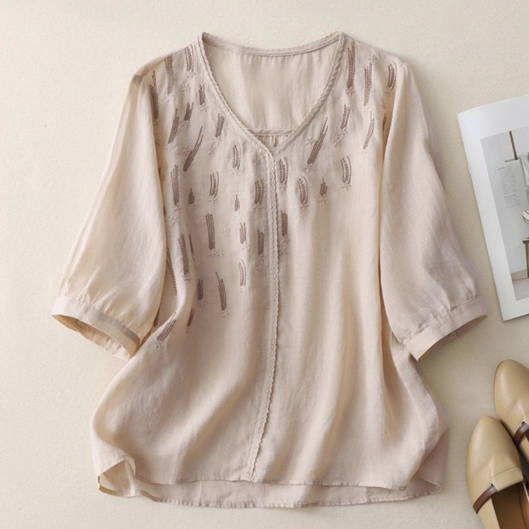 Pure Cotton Embroidered Womens Top