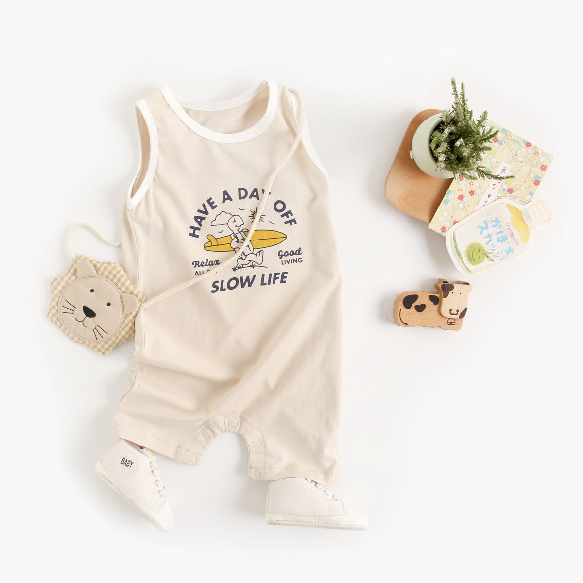 Beach Day Rompers – Soft Cotton Baby and Toddler Unisex Summer Outfit