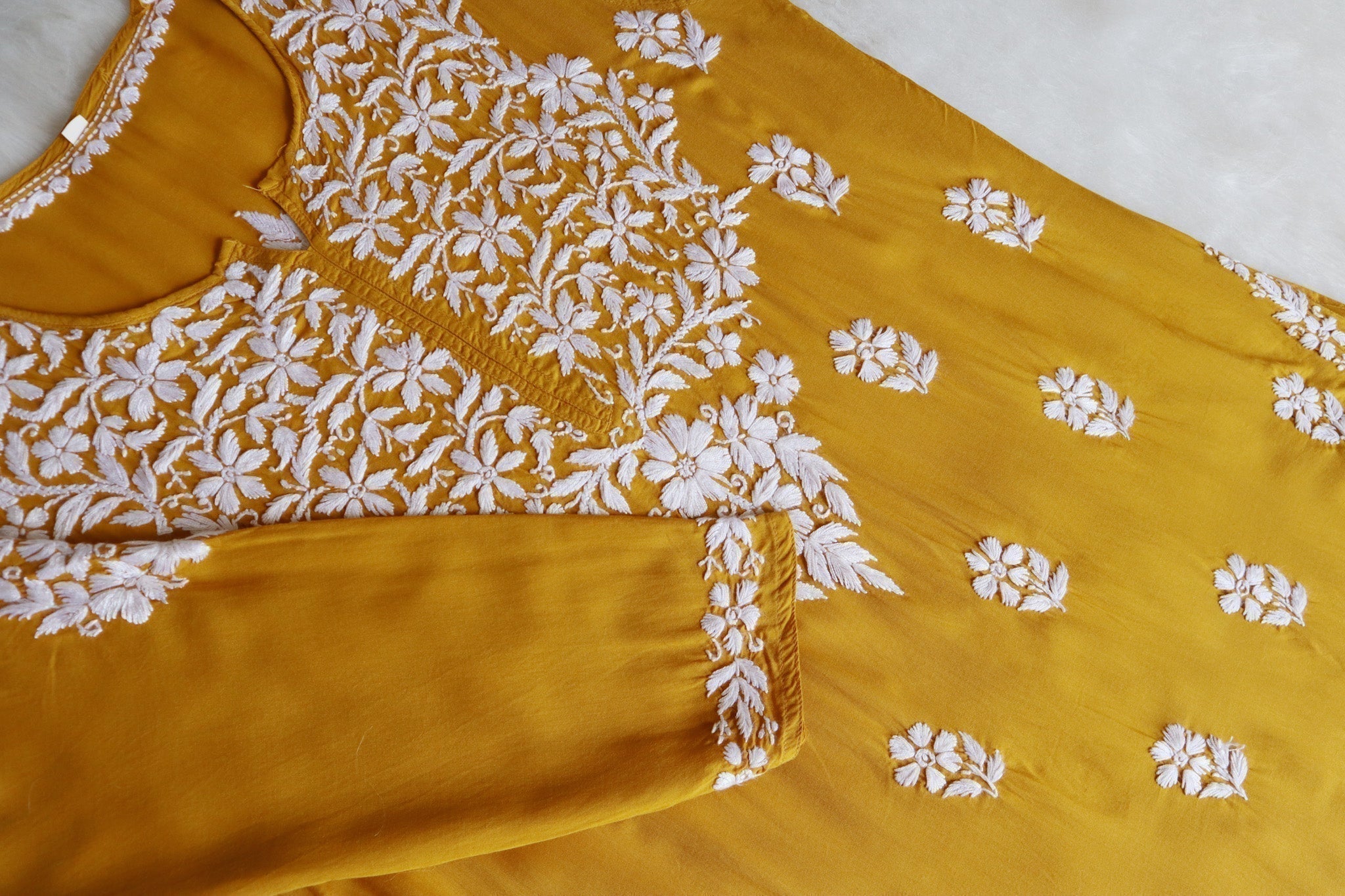 Safaa Mustard Yellow Long Modal