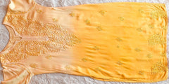 Alysha Mustard Yellow Ombre Long Rayon Kurta