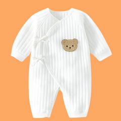 Side Knot Baby Romper Jumpsuit – 100% Cotton Unisex Outfit for Boys & Girls