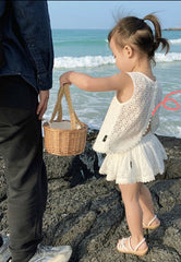 Beach Breeze Girls Set – Lightweight Cotton Blend Summer Outfit for Toddlers and Kids