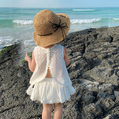 Beach Breeze Girls Set – Lightweight Cotton Blend Summer Outfit for Toddlers and Kids
