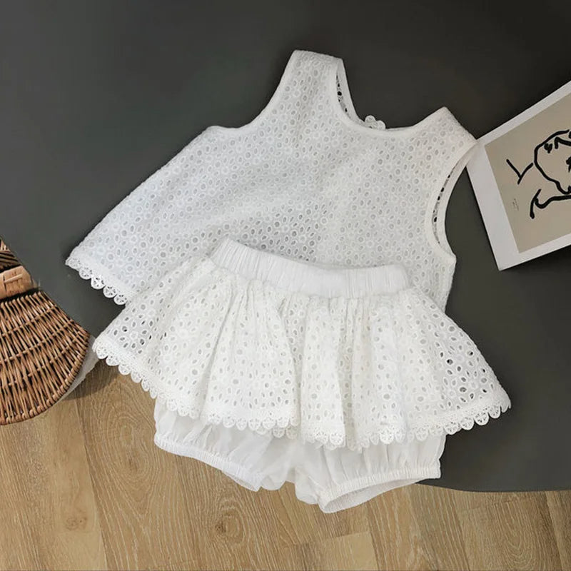 Beach Breeze Girls Set – Lightweight Cotton Blend Summer Outfit for Toddlers and Kids
