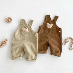 Bear Baby Boys and Girls Corduroy Jumpsuit – Soft and Durable Outfit