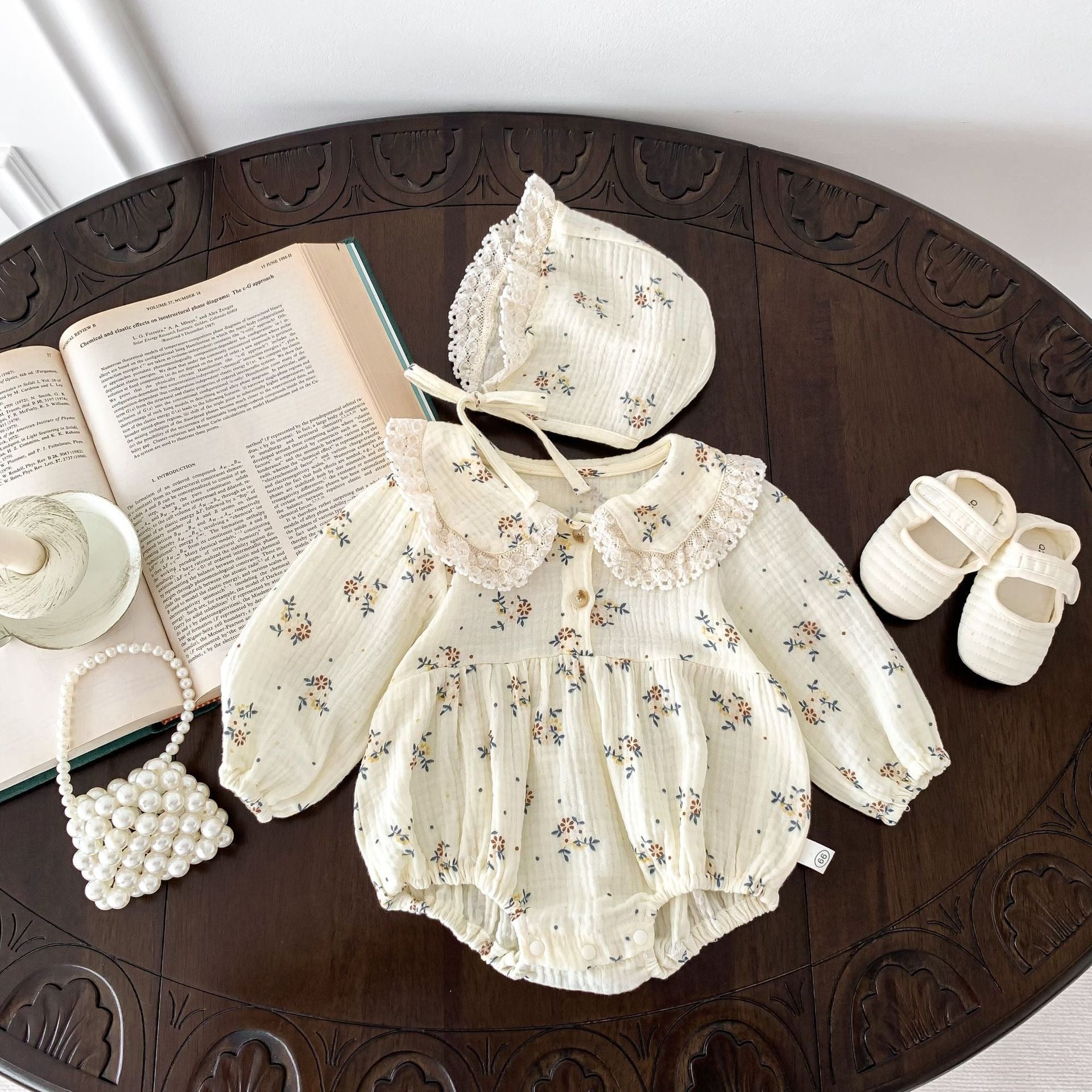 Bella Organic Baby Girls Romper with Cap – Soft Cotton Outfit
