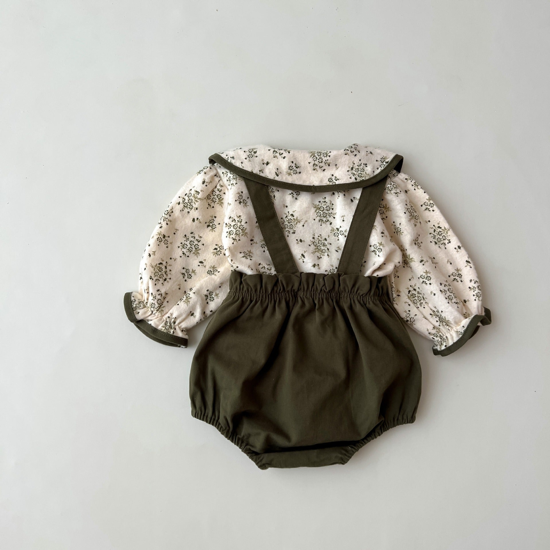 Bella Two-Piece Baby Girls Romper Set – Soft Cotton Outfit