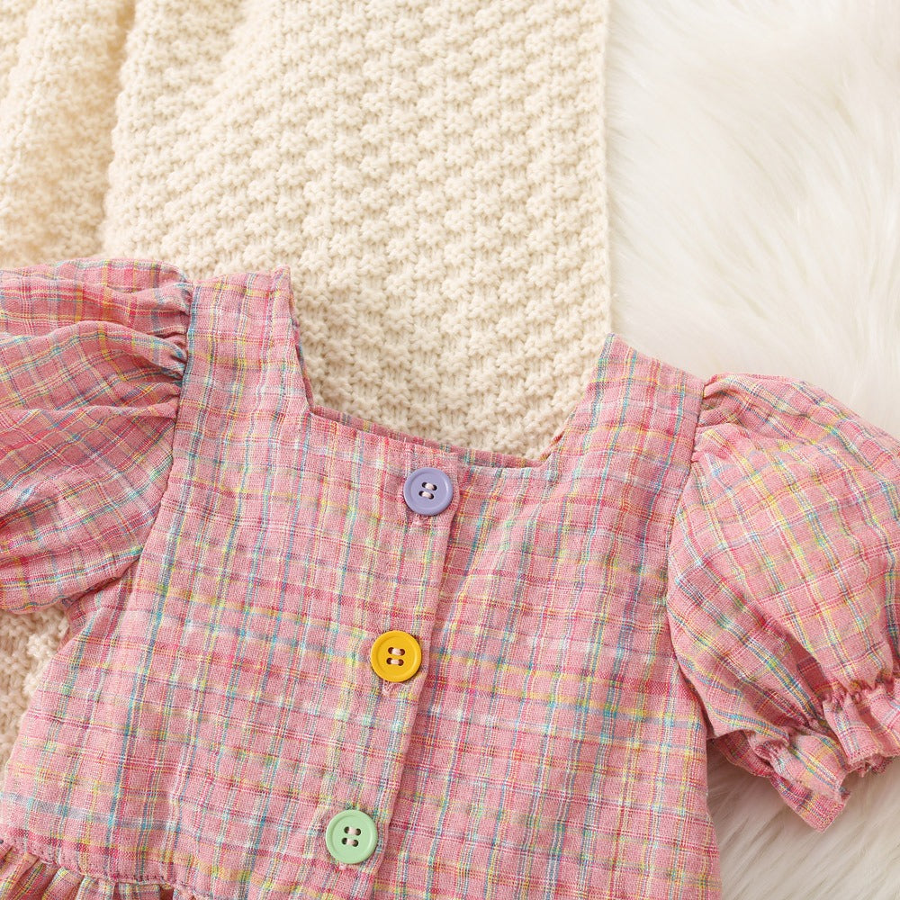 Belle Girls Pink Two-Piece Outfit – Cotton Summer Set