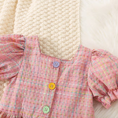 Belle Girls Pink Two-Piece Outfit – Cotton Summer Set