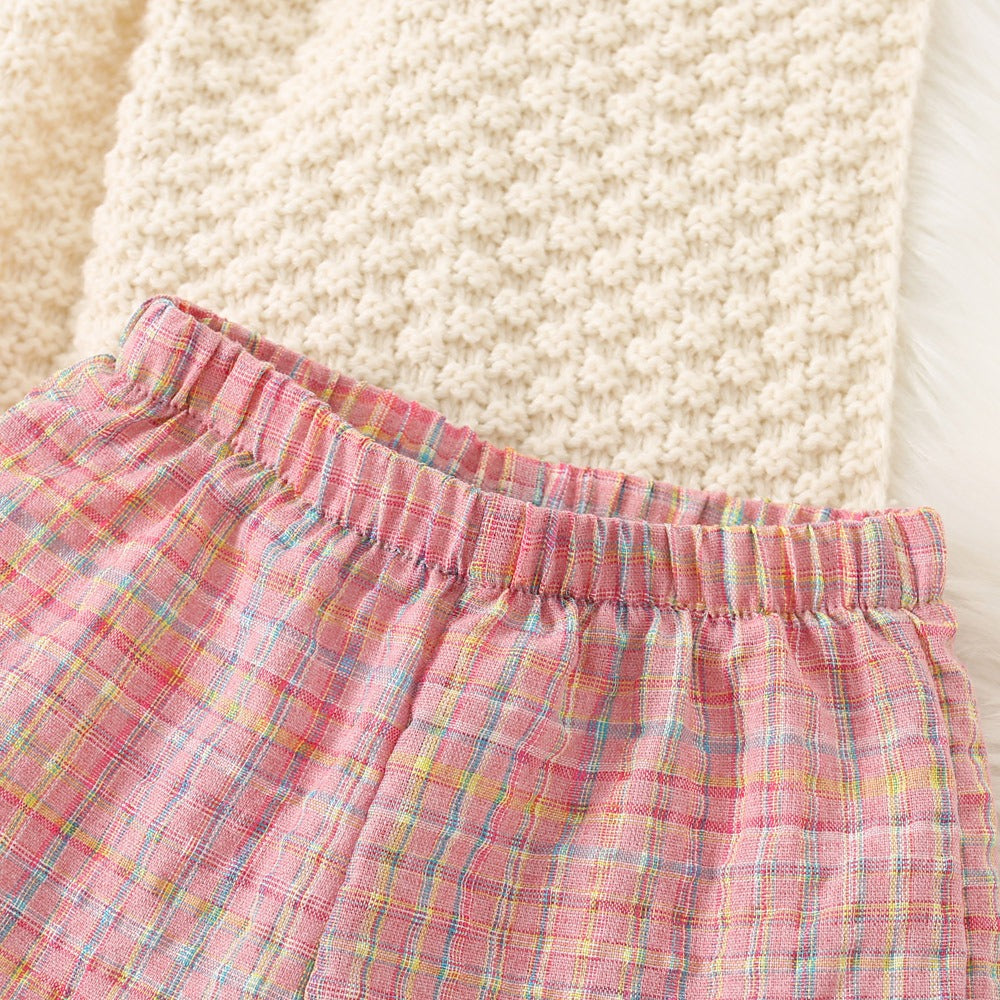 Belle Girls Pink Two-Piece Outfit – Cotton Summer Set